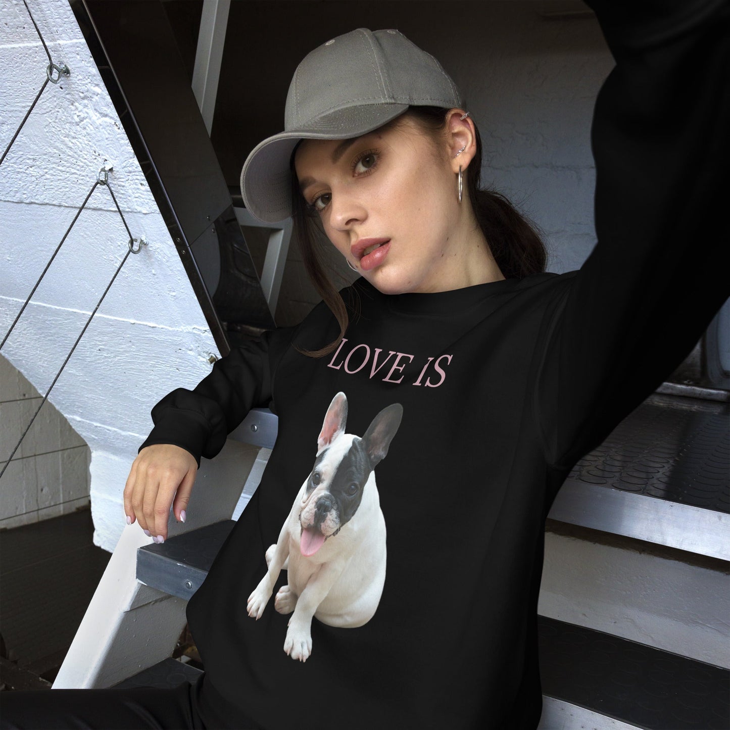 Love Is Sweatshirt for Men Gift For Women and Dog Lover