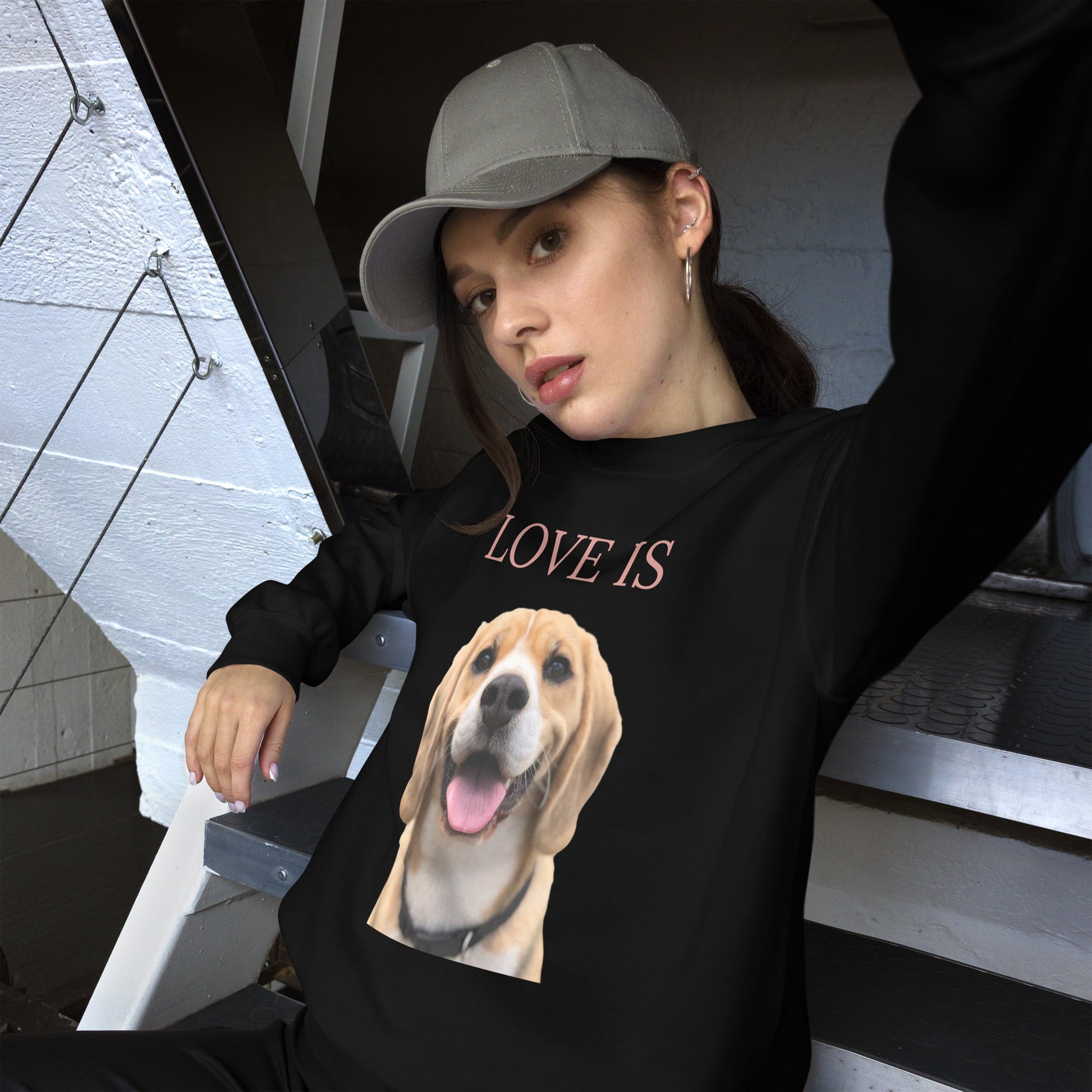 Love Is Sweatshirt for Men Gift For Women and Dog Lover