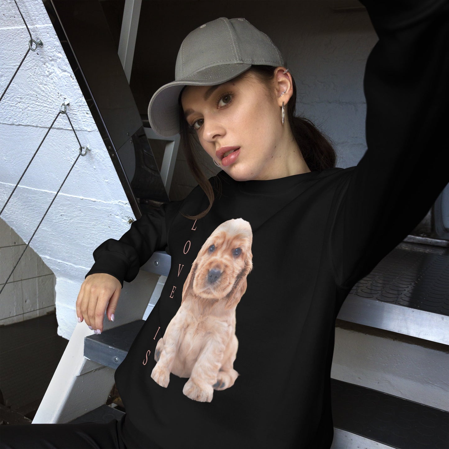 Love Is Sweatshirt for Men Gift For Women and Dog Lover