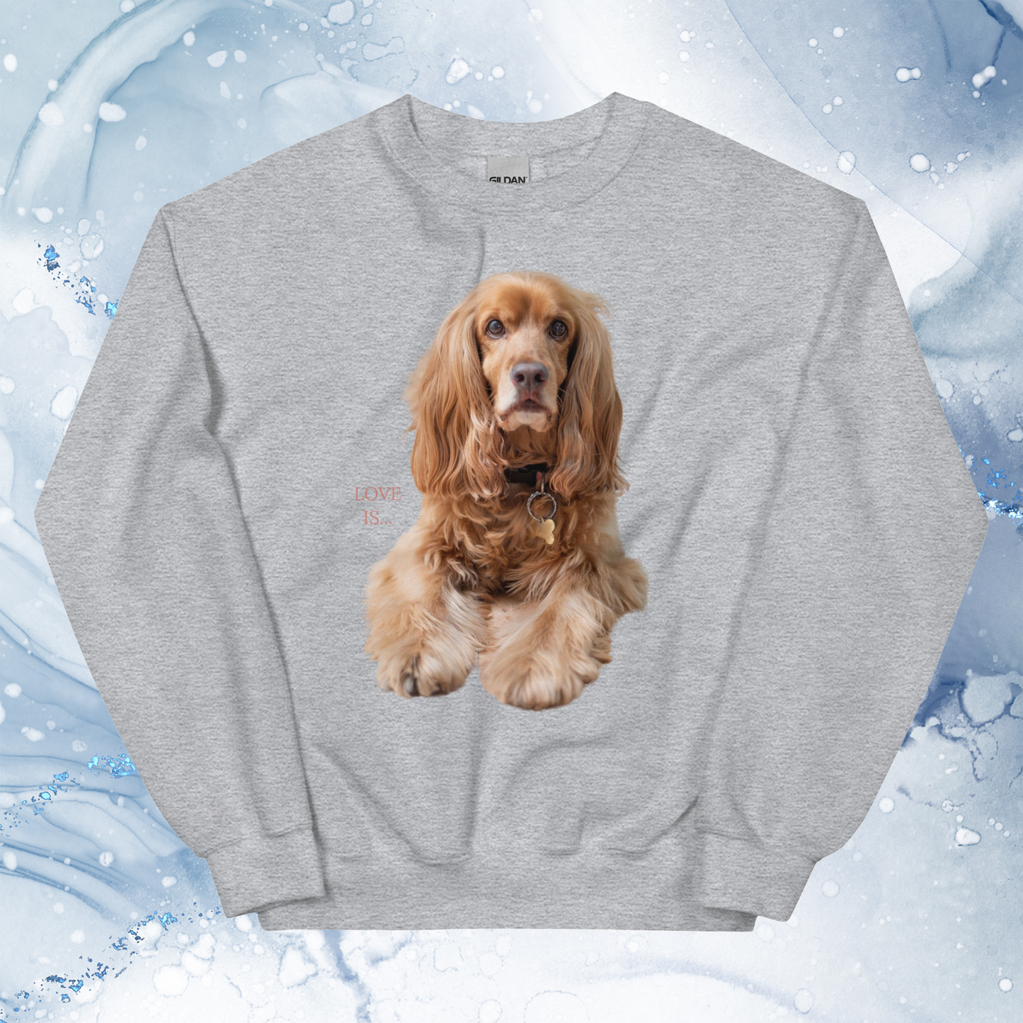 Love Is Sweatshirt for Men Gift For Women and Dog Lover