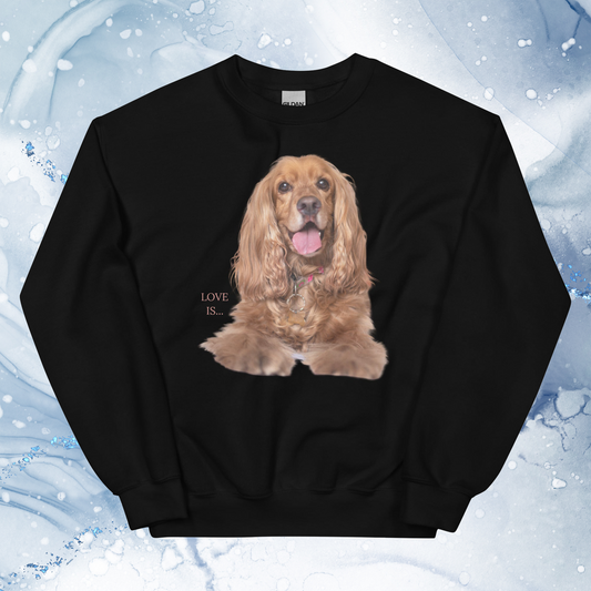 Love Is Sweatshirt for Men Gift For Women and Dog Lover