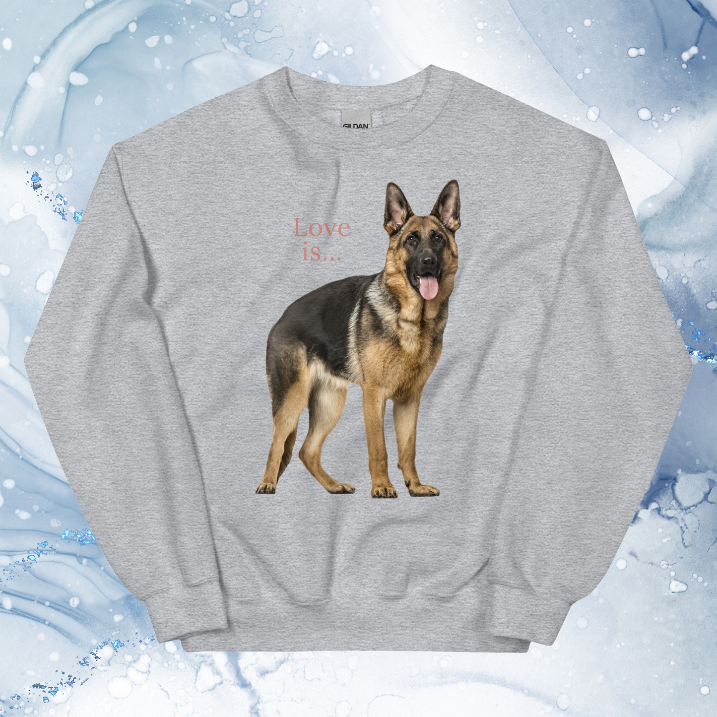 Love Is Sweatshirt for Men Gift For Women and Dog Lover