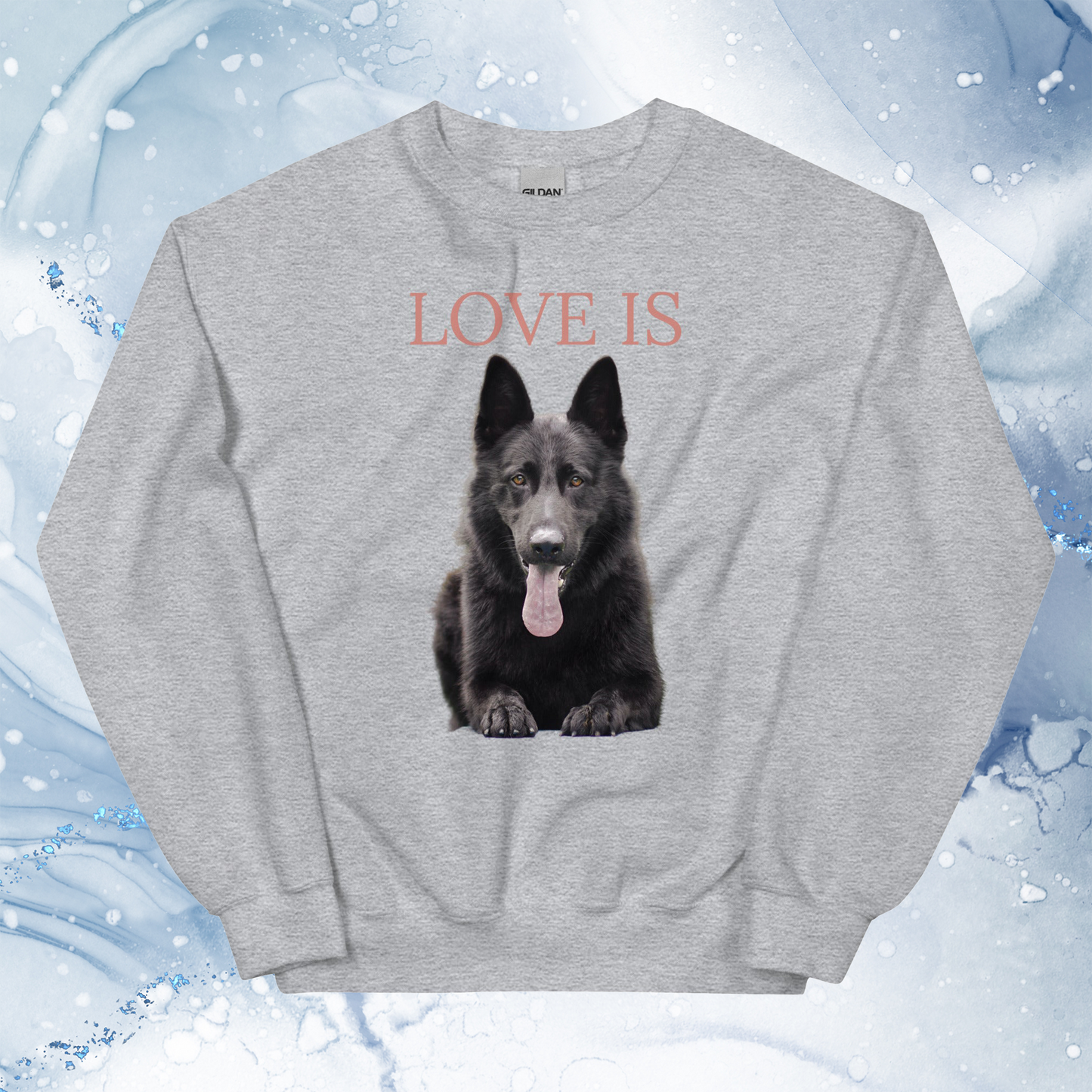 Love Is Sweatshirt for Men Gift For Women and Dog Lover