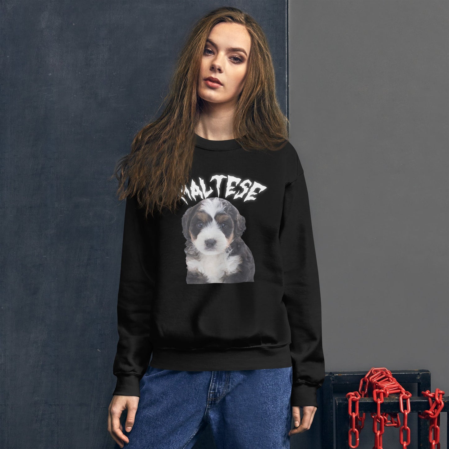 White Hell Sweatshirt for Men Gift For Women and Dog Lover