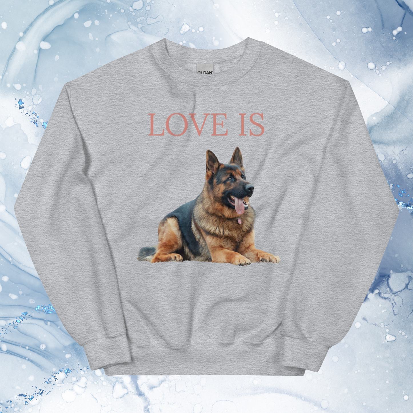 Love Is Sweatshirt for Men Gift For Women and Dog Lover