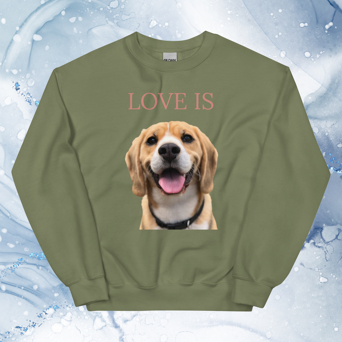 Love Is Sweatshirt for Men Gift For Women and Dog Lover