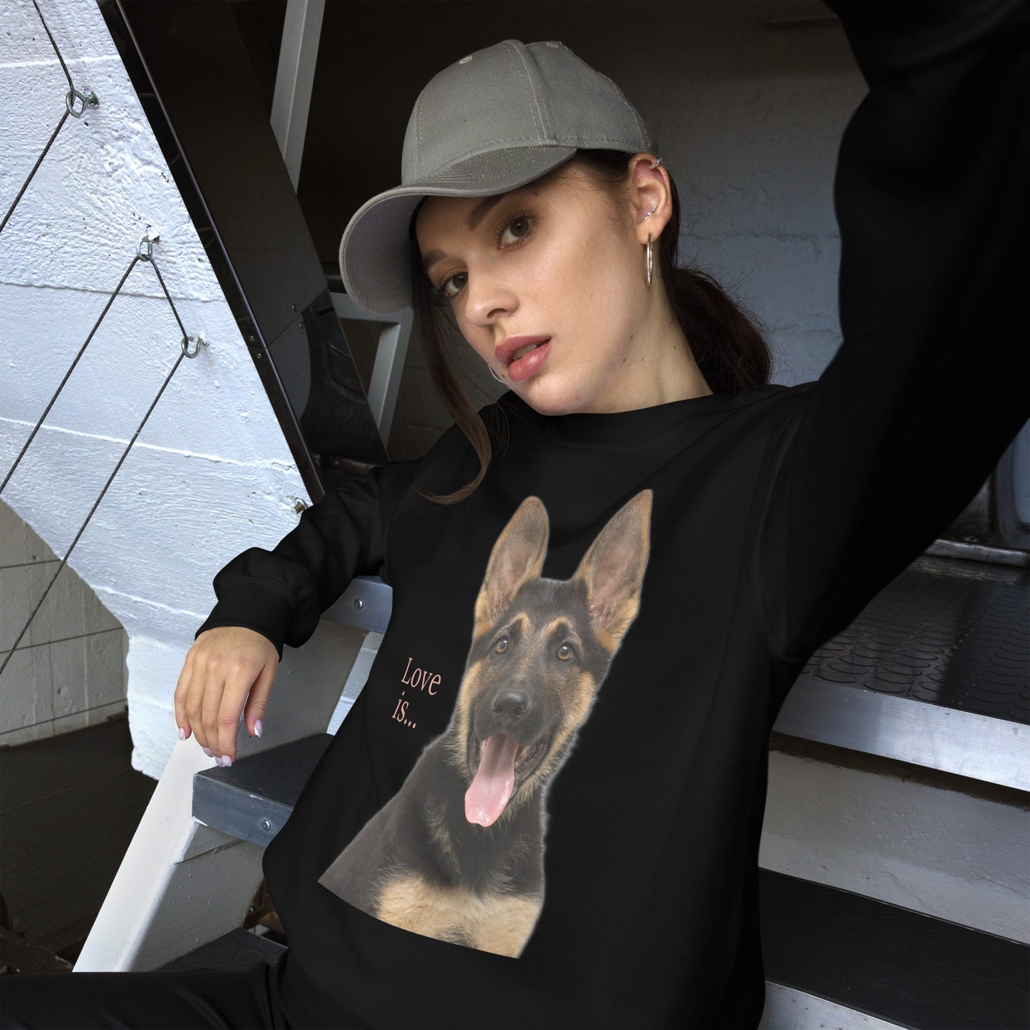 Love Is Sweatshirt for Men Gift For Women and Dog Lover