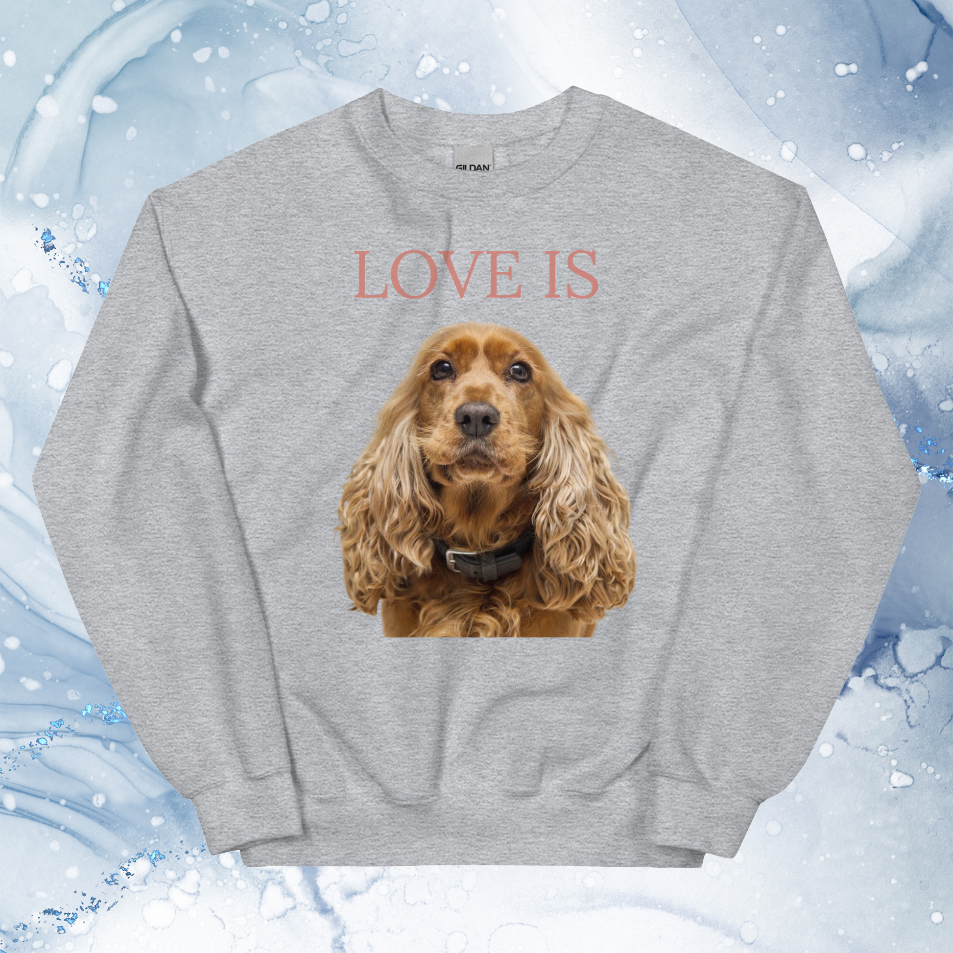 Love Is Sweatshirt for Men Gift For Women and Dog Lover