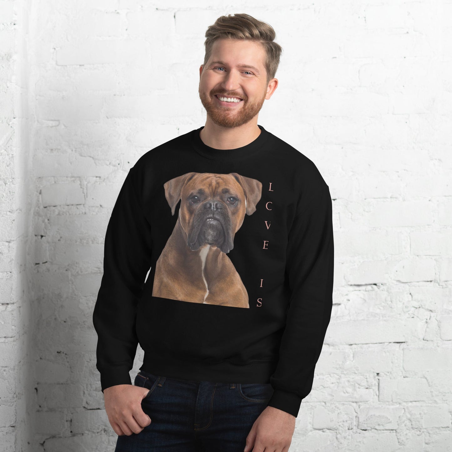 Love Is Sweatshirt for Men Gift For Women and Dog Lover