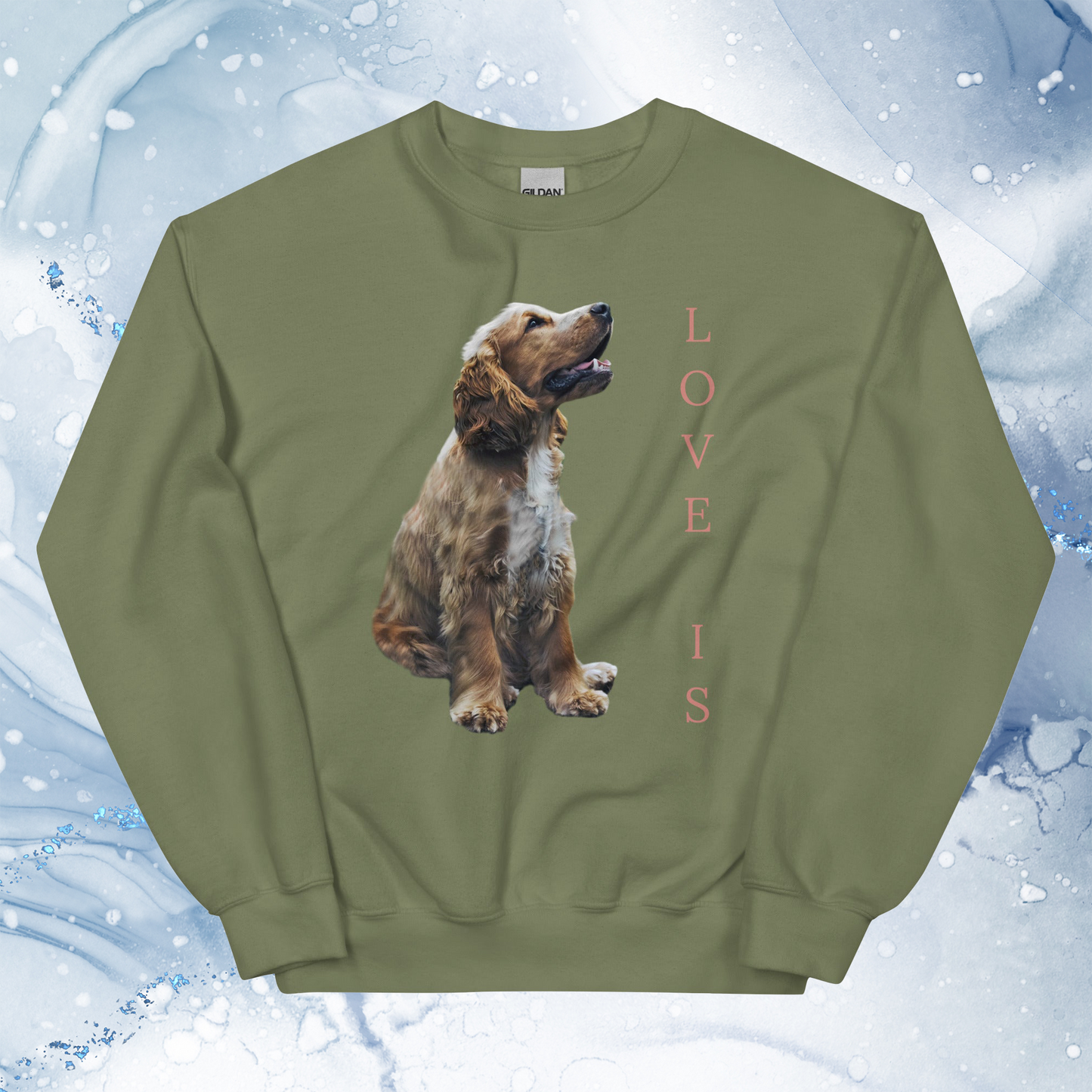 Love Is Sweatshirt for Men Gift For Women and Dog Lover