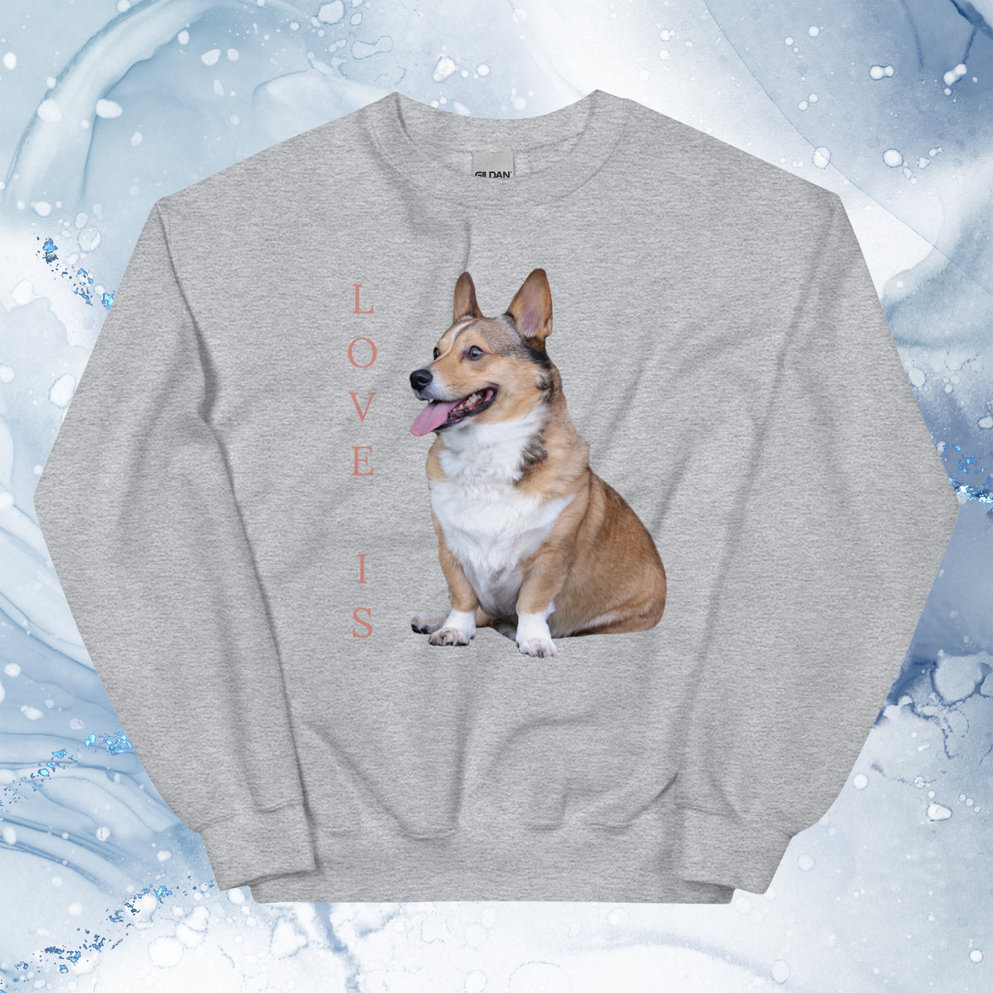 Love Is Sweatshirt for Men Gift For Women and Dog Lover