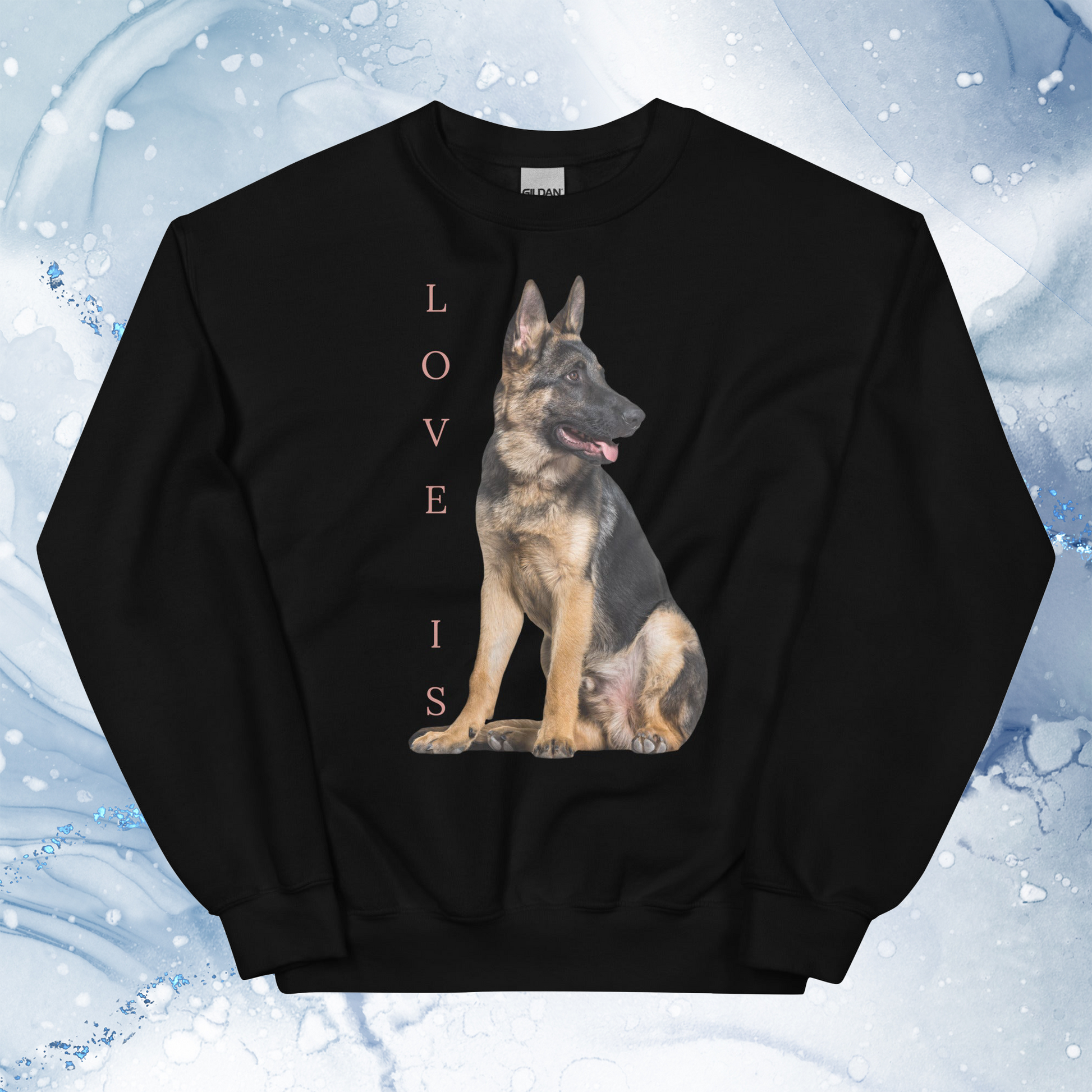 Love Is Sweatshirt for Men Gift For Women and Dog Lover