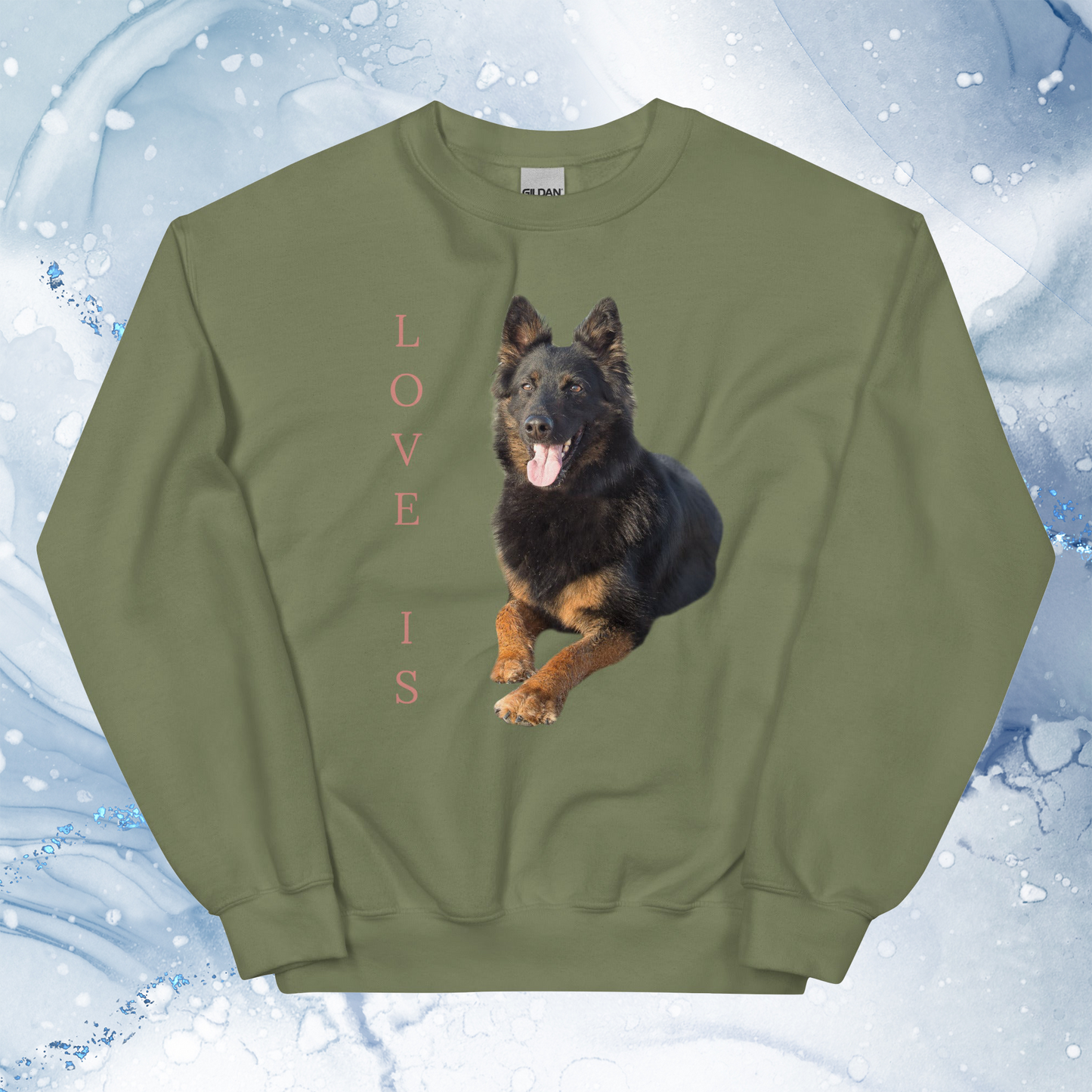 Love Is Sweatshirt for Men Gift For Women and Dog Lover