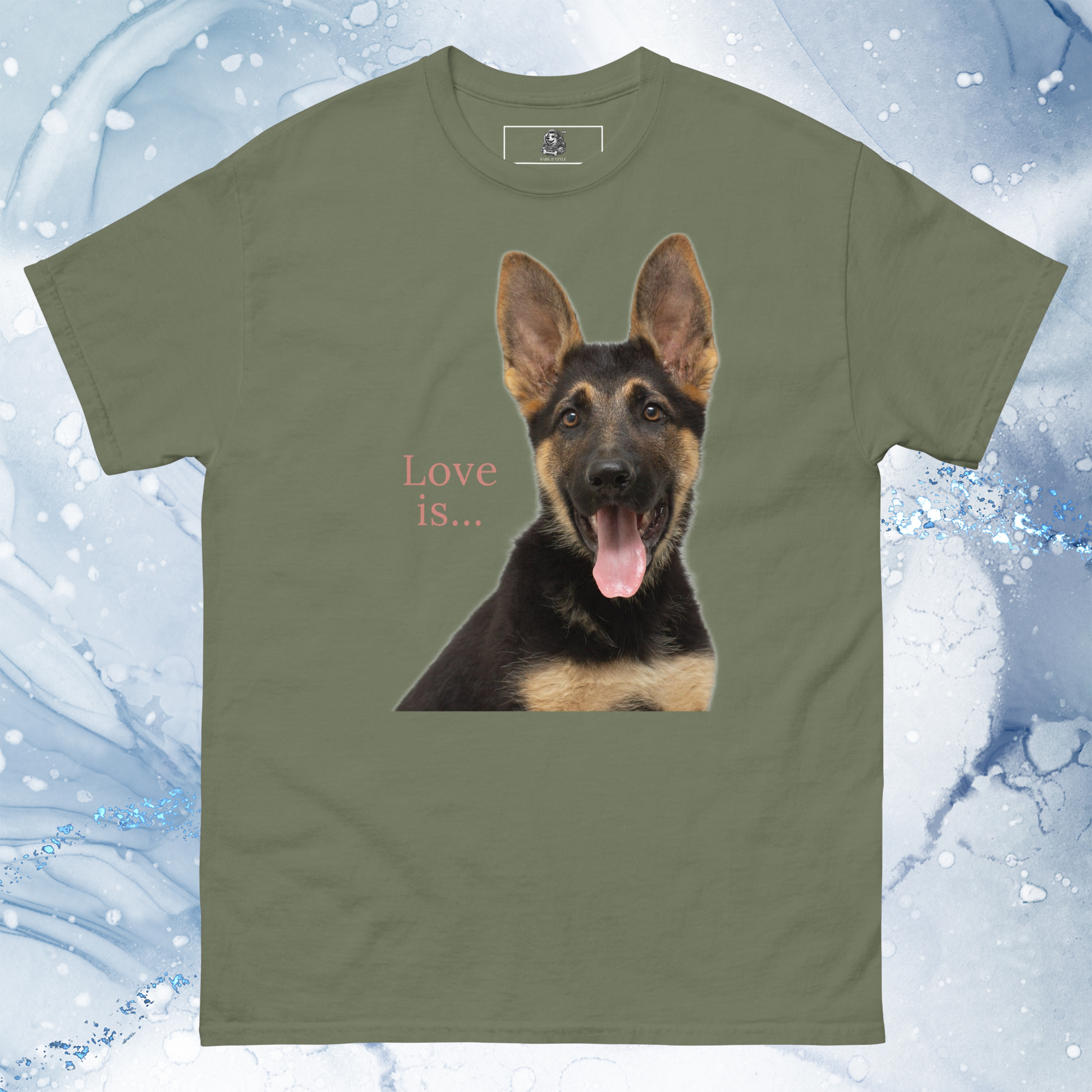 Love Is T-Shirt for Men Gift For Women and Dog Lover