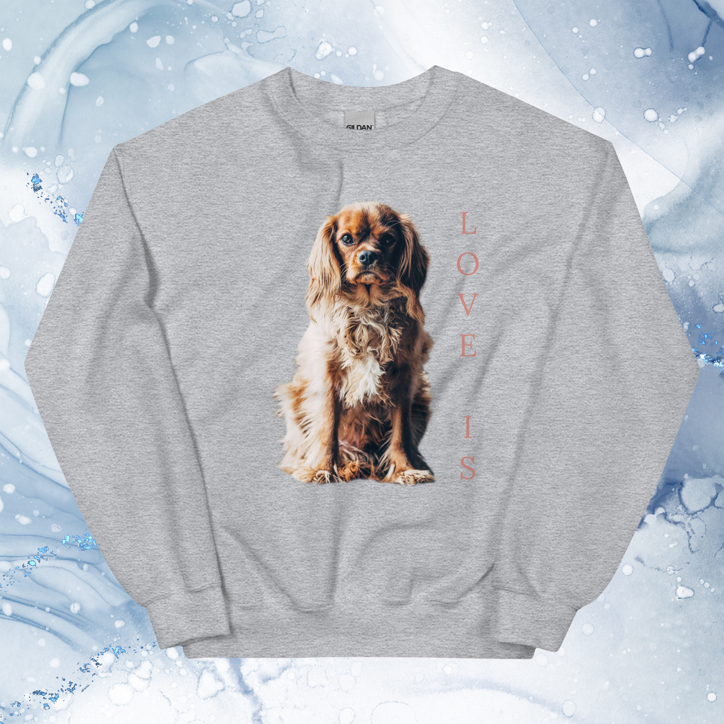 Love Is Sweatshirt for Men Gift For Women and Dog Lover