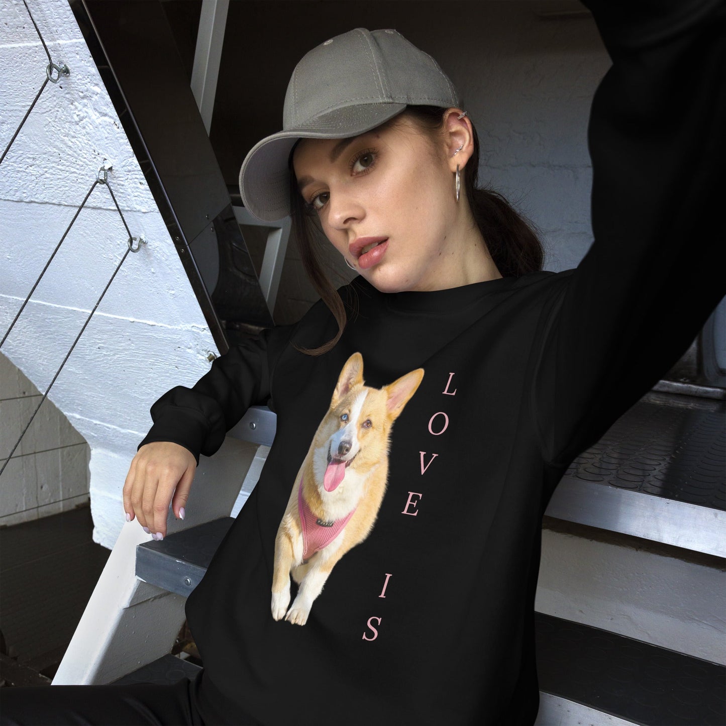 Love Is Sweatshirt for Men Gift For Women and Dog Lover