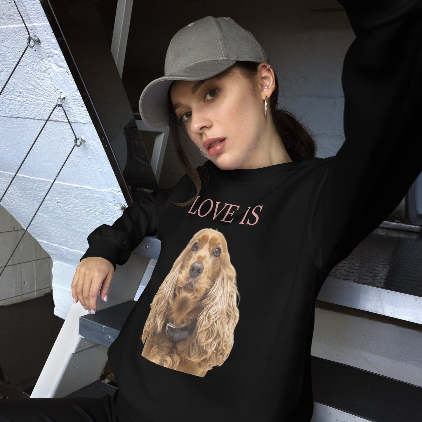 Love Is Sweatshirt for Men Gift For Women and Dog Lover