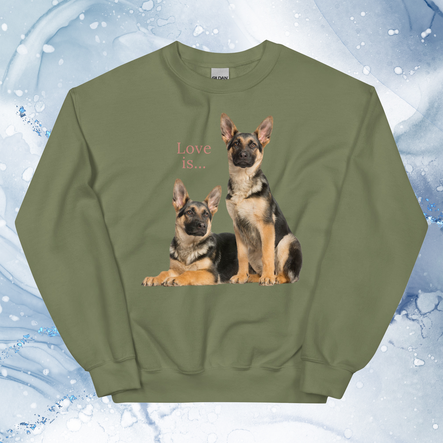 Love Is Sweatshirt for Men Gift For Women and Dog Lover