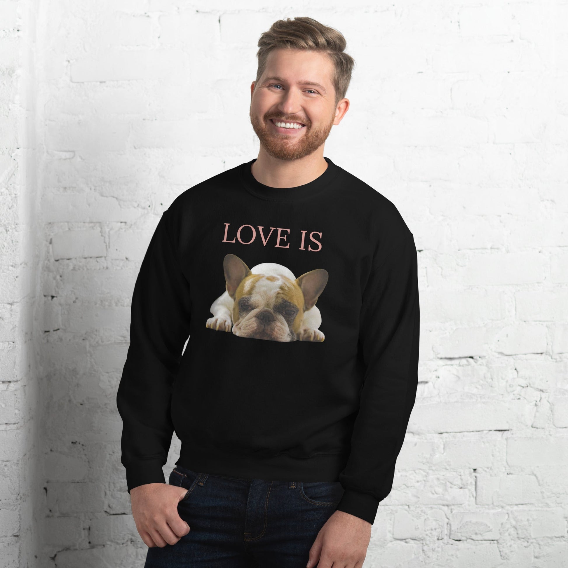 Love Is Sweatshirt for Men Gift For Women and Dog Lover