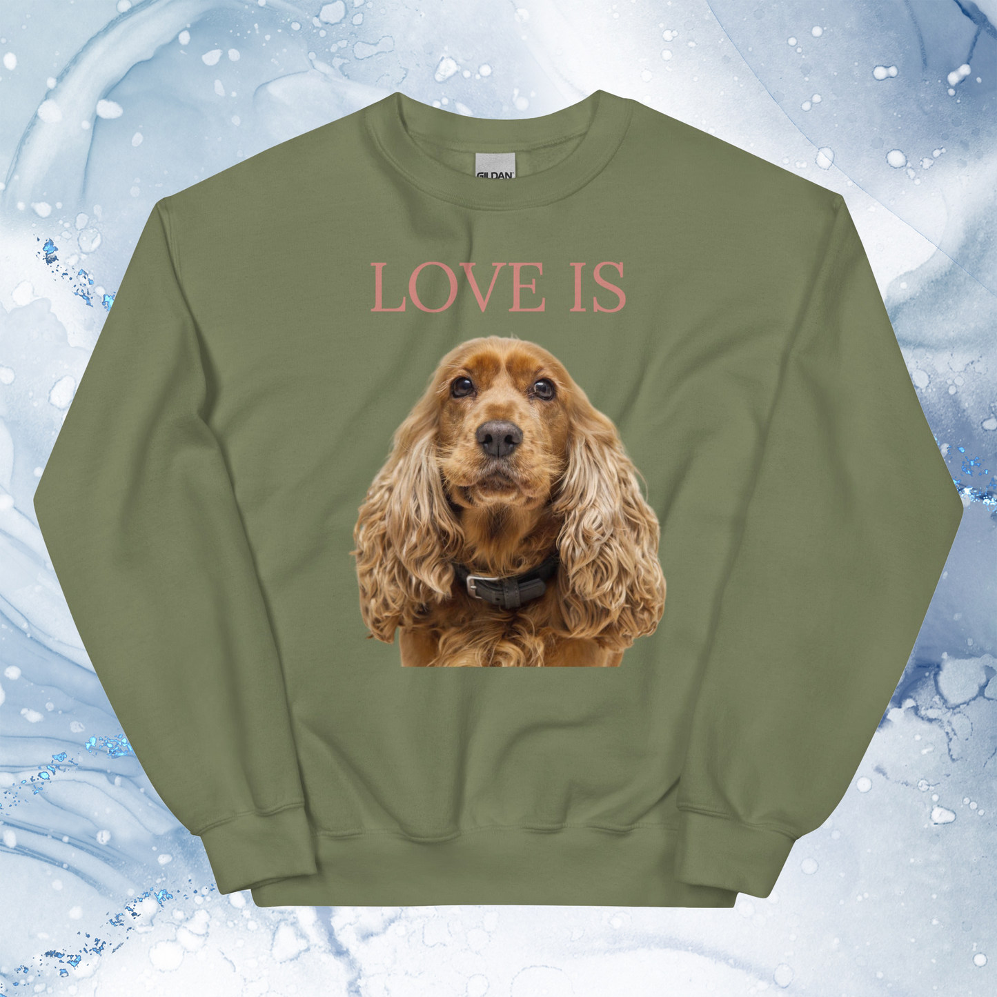 Love Is Sweatshirt for Men Gift For Women and Dog Lover