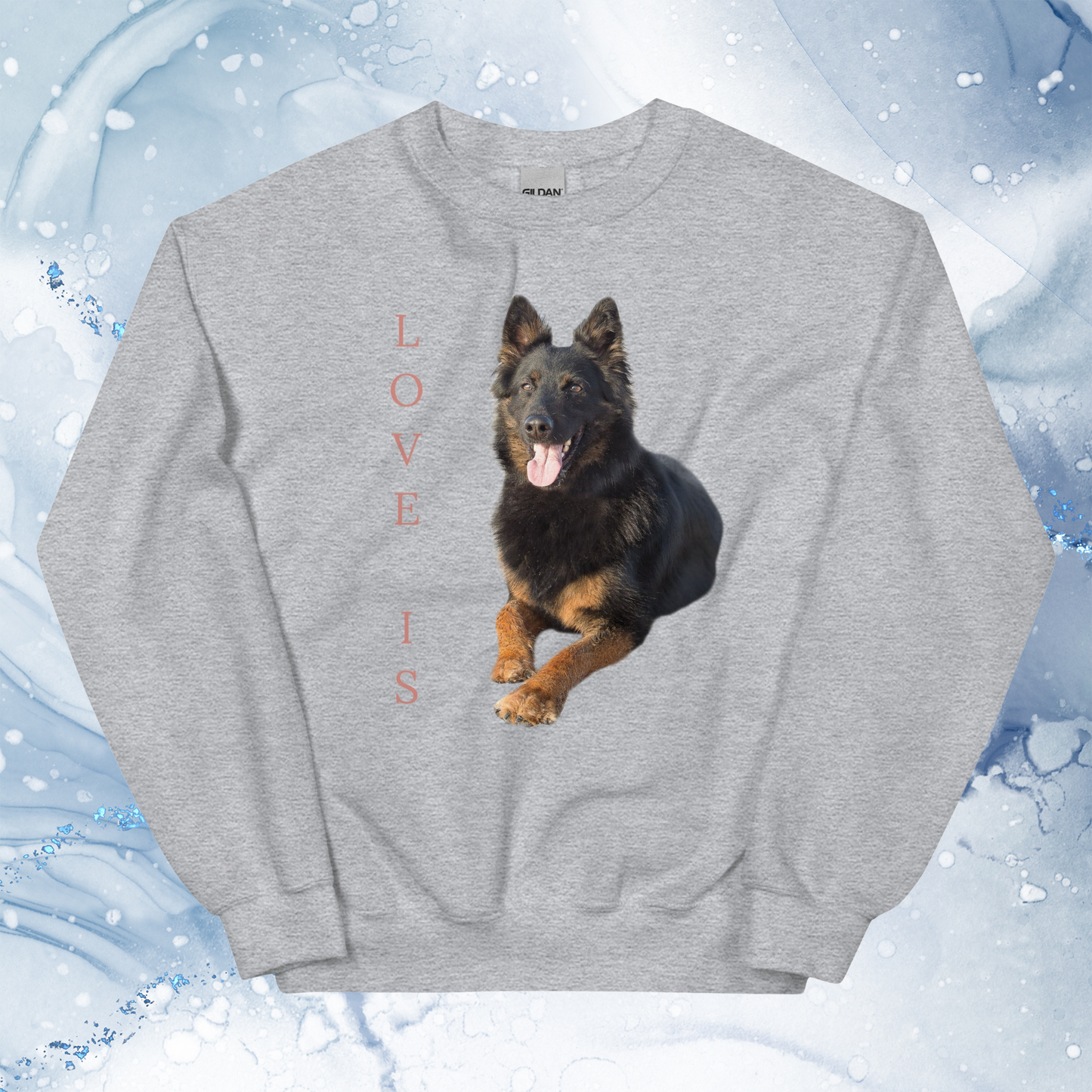 Love Is Sweatshirt for Men Gift For Women and Dog Lover