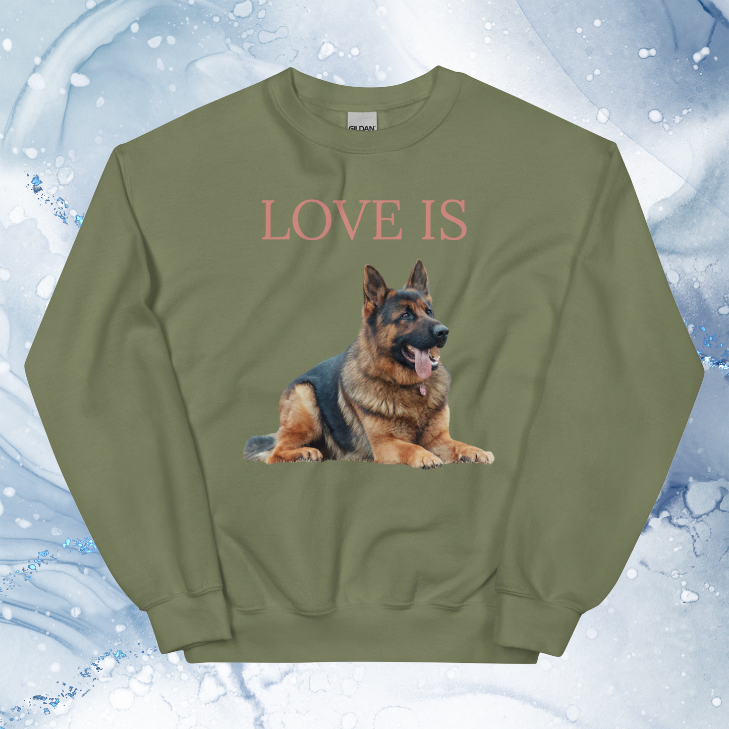 Love Is Sweatshirt for Men Gift For Women and Dog Lover