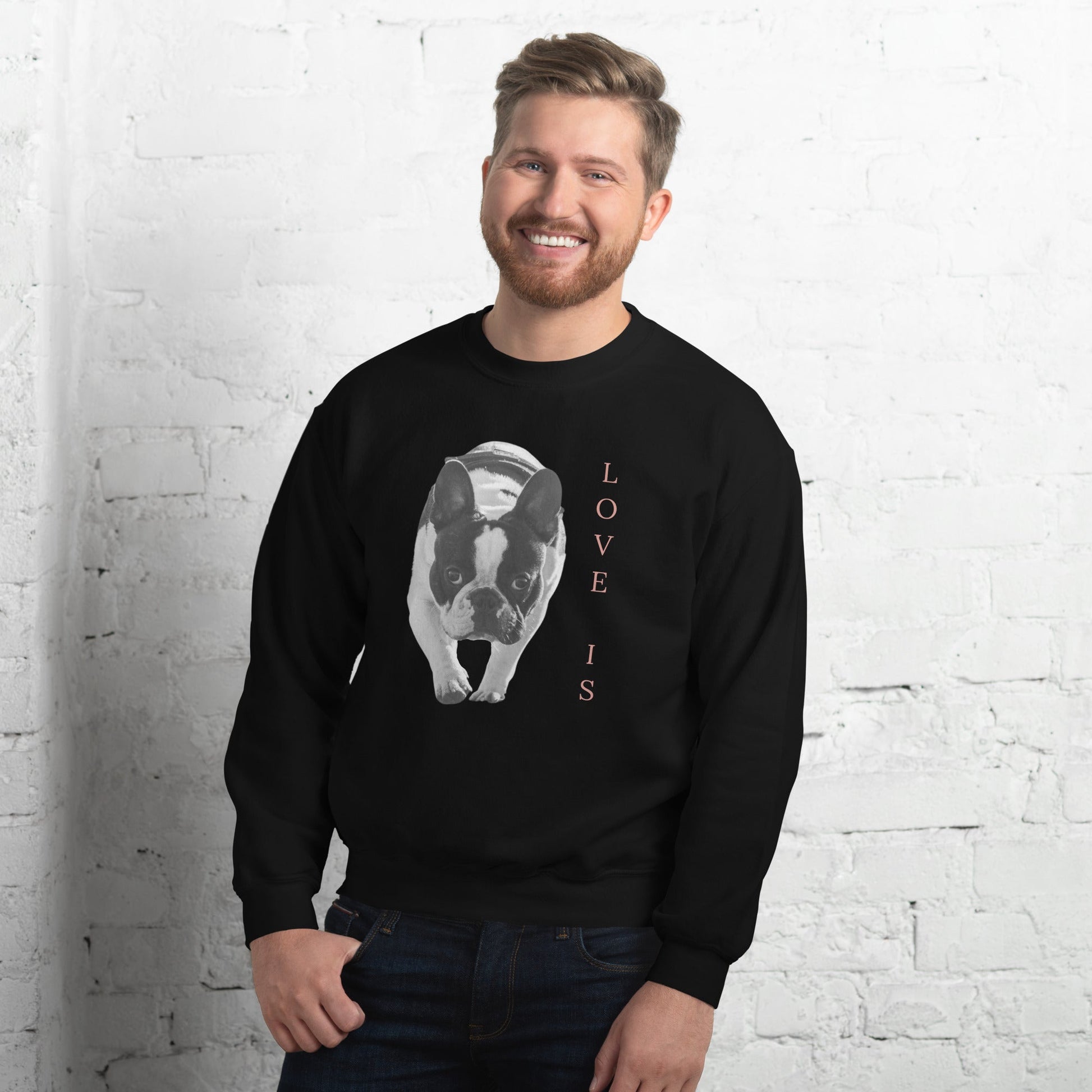 Love Is Sweatshirt for Men Gift For Women and Dog Lover