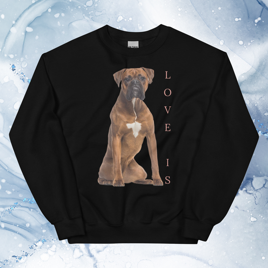 Love Is Sweatshirt for Men Gift For Women and Dog Lover