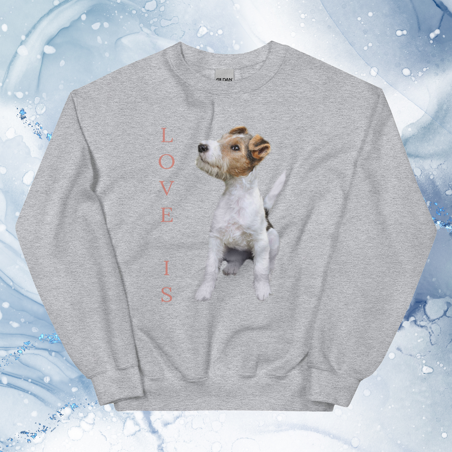 Love Is Sweatshirt for Men Gift For Women and Dog Lover