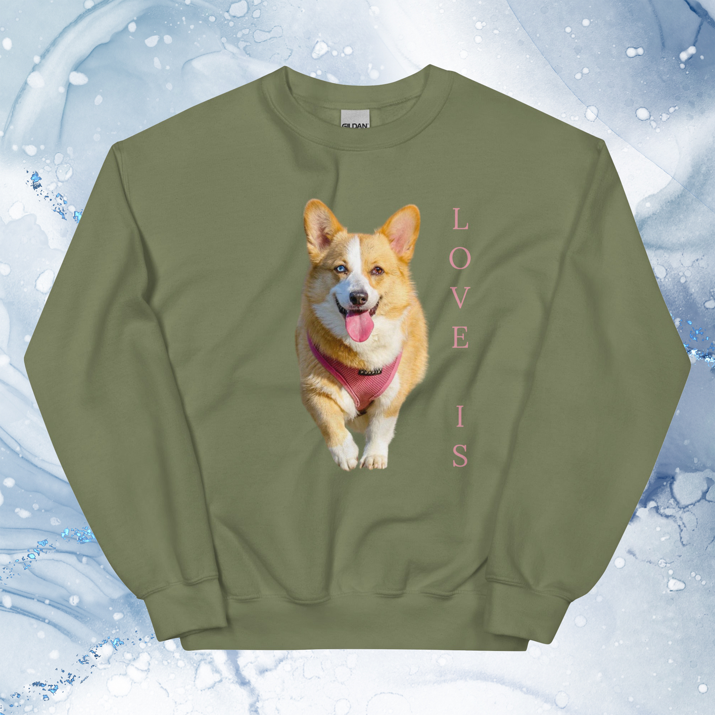 Love Is Sweatshirt for Men Gift For Women and Dog Lover