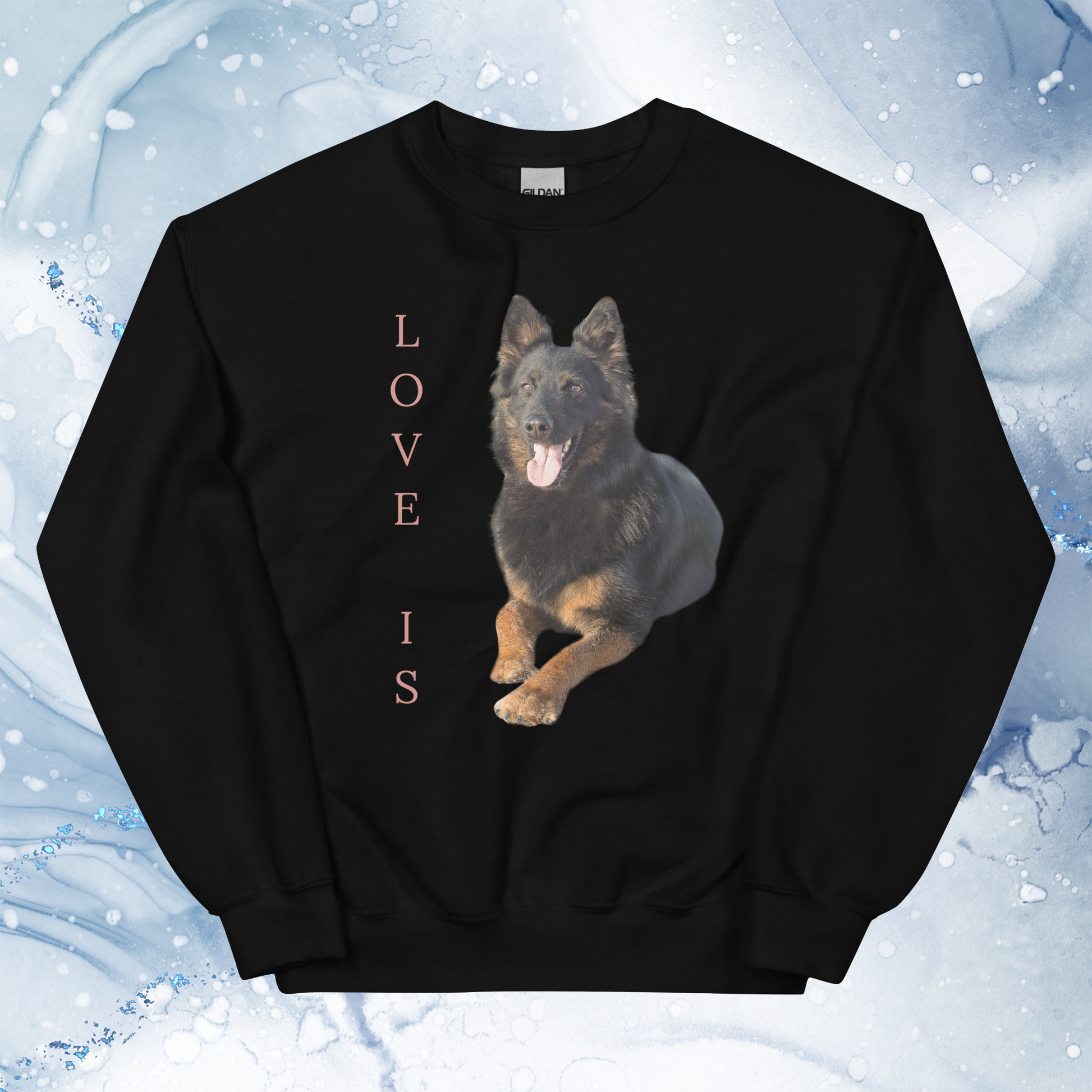 Love Is Sweatshirt for Men Gift For Women and Dog Lover