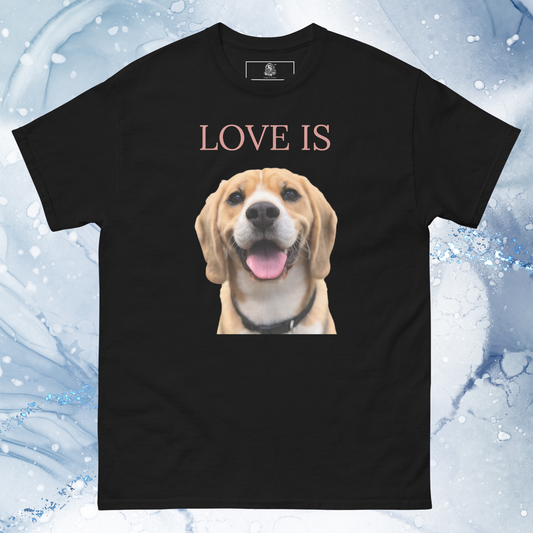 Love Is T-Shirt for Men Gift For Women and Dog Lover